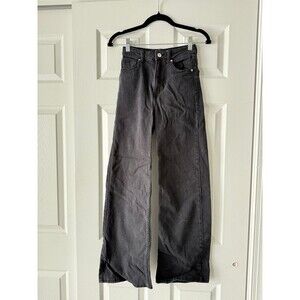 black wide leg jeans